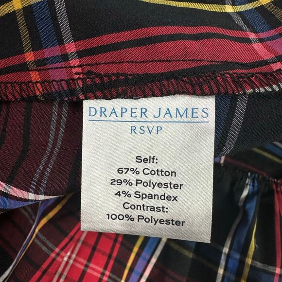 Draper James Large Long Sleeve Bow Back Plaid Dress - Picture 6 of 7